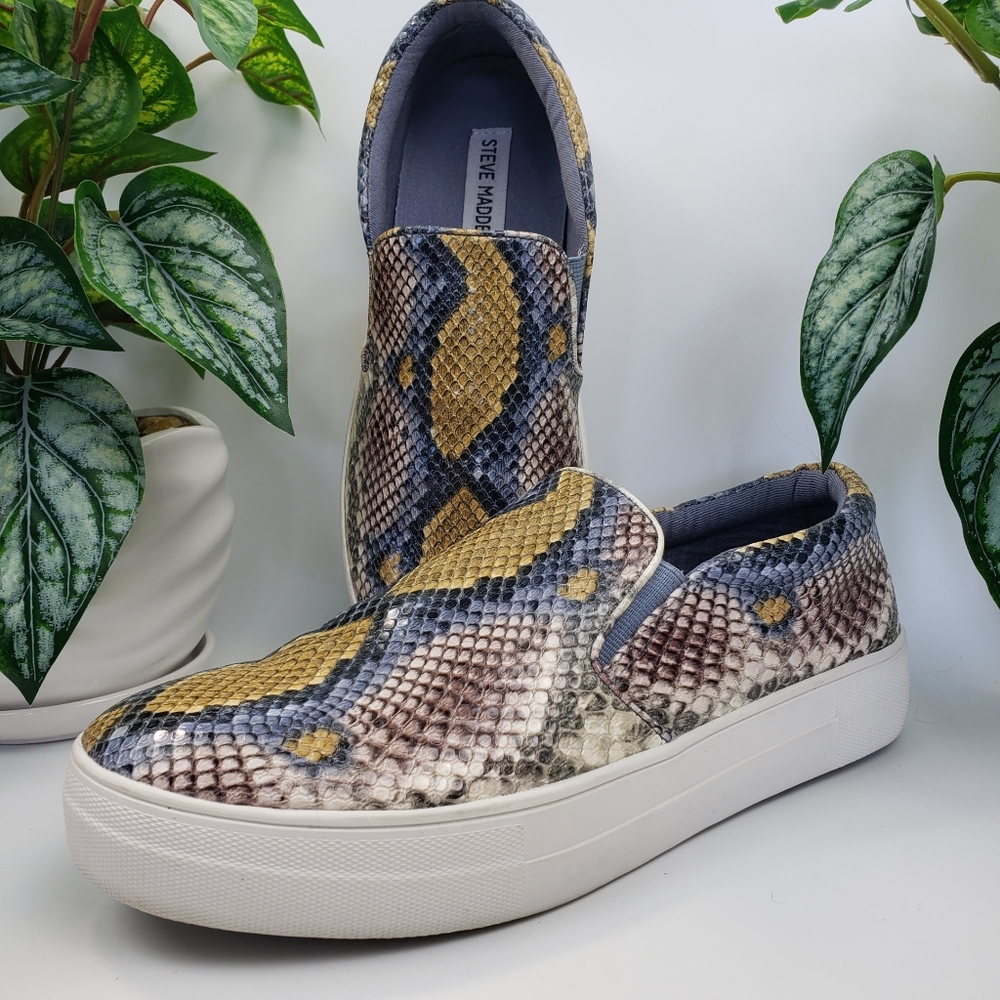 Steve Madden Sneaker Python Snake Print Skater Lo… - image 3